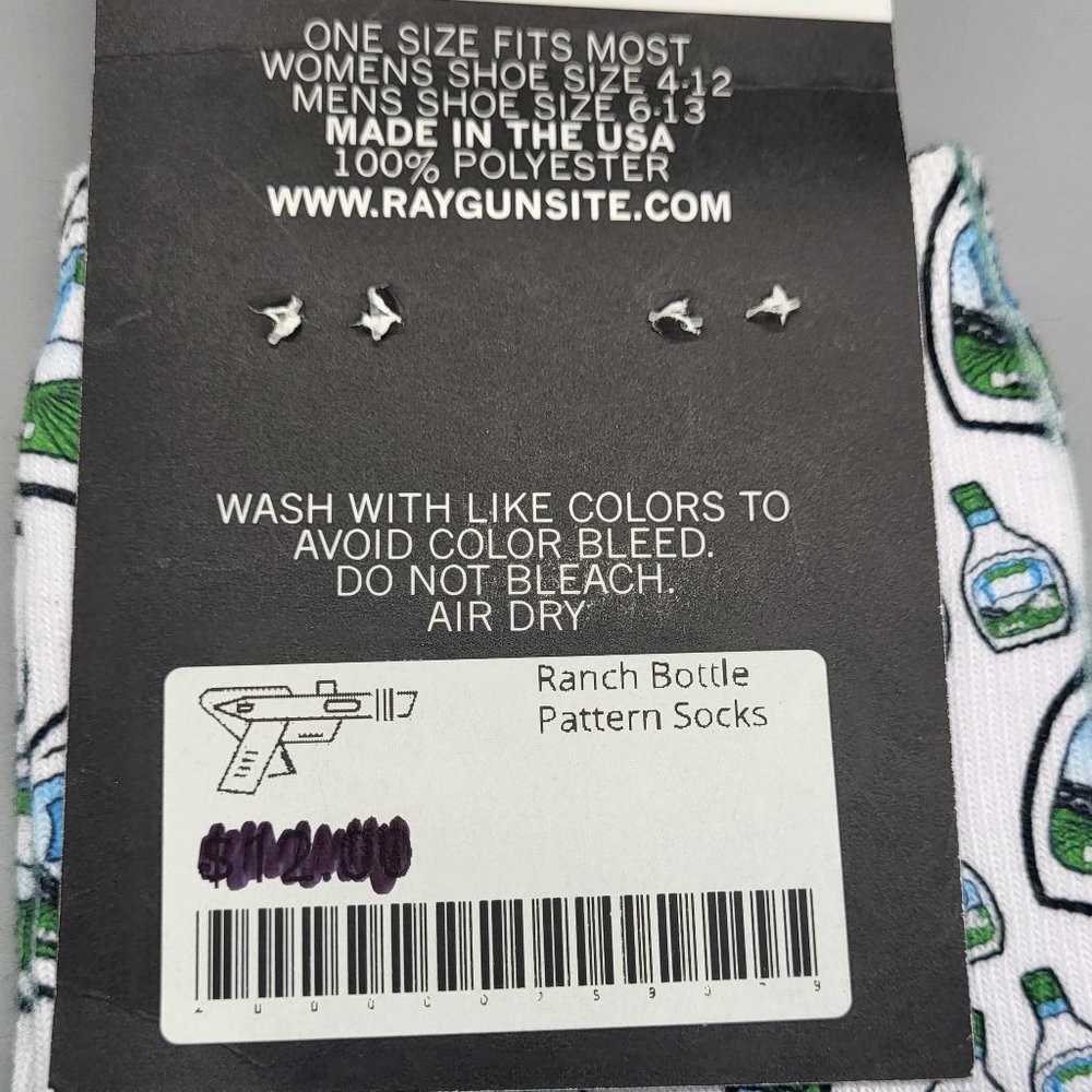 Raygun Ranch Bottle Pattern Socks - Picture 7 of 9